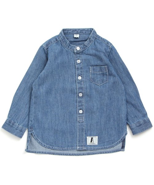 apres les cours（アプレレクール）の「長袖バンドカラーシャツ（シャツ/ブラウス・キッズ・カーキ/ネイビー/レッド・110/130/140/120/100/80/90）」の3枚目の写真