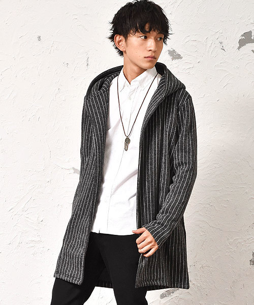 MinoriTY(マイノリティ)の「ニットフリース2WAYコーディガン(その他アウター・メンズ・ブラック/カモフラージュ/ブラック系その他/グレー系その他/ブルー系その他/キャメル/ストライプ/チェック・M/L)」の1枚目の写真