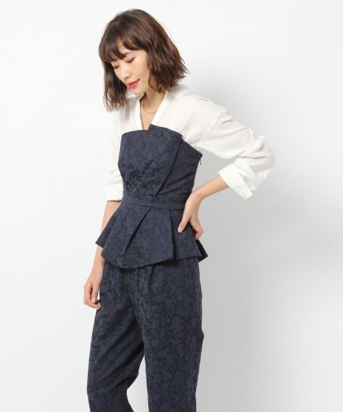 laboratory work（ラボラトリーワーク）の「【結婚式やお呼ばれにも】ビスチェセットアップパンツ（その他パンツ・レディース・ネイビー/グレー系その他/ブルー系その他・MEDIUM）」の3枚目の写真