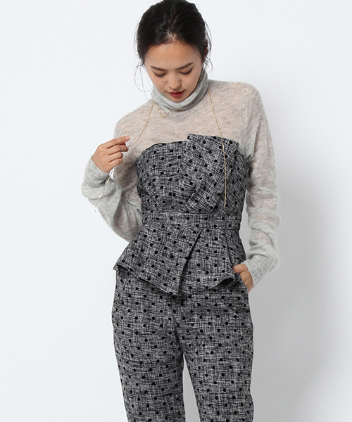 laboratory work（ラボラトリーワーク）の「【結婚式やお呼ばれにも】ビスチェセットアップパンツ（その他パンツ・レディース・ネイビー/グレー系その他/ブルー系その他・MEDIUM）」の16枚目の写真