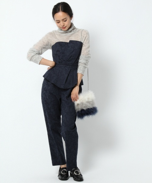 laboratory work（ラボラトリーワーク）の「【結婚式やお呼ばれにも】ビスチェセットアップパンツ（その他パンツ・レディース・ネイビー/グレー系その他/ブルー系その他・MEDIUM）」の7枚目の写真