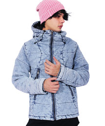 ８(eight) | デニム 中綿 ジャケット フード付き ブルゾン(ダウンジャケット/コート)