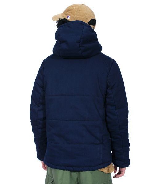 ８(eight)（エイト）の「デニム 中綿 ジャケット フード付き ブルゾン（ダウンジャケット/コート・メンズ・ブルー系その他/ワンウォッシュ/ケミカルウォッシュ・MEDIUM/LARGE/X-LARGE）」の11枚目の写真