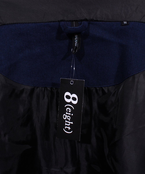 ８(eight)（エイト）の「デニム 中綿 ジャケット フード付き ブルゾン（ダウンジャケット/コート・メンズ・ブルー系その他/ワンウォッシュ/ケミカルウォッシュ・MEDIUM/LARGE/X-LARGE）」の5枚目の写真