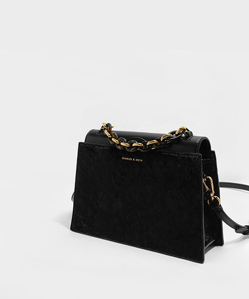 CHARLES & KEITH(チャールズ & キース)の「ドレッシーハンドバッグ / DRESSY HANDBAG(ハンドバッグ・レディース・ブラック/ブルー・M)」の12枚目の写真