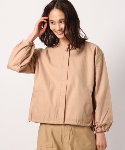 GLOBAL WORK(グローバルワーク)の「ノーカラーブルゾン/780390(ブルゾン・レディース・カーキ/ネイビー/ライトピンク・LARGE/MEDIUM)」の6枚目の写真