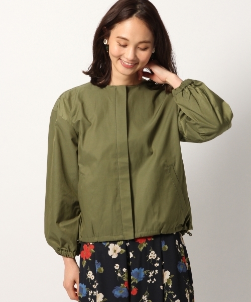 GLOBAL WORK(グローバルワーク)の「ノーカラーブルゾン/780390(ブルゾン・レディース・カーキ/ネイビー/ライトピンク・LARGE/MEDIUM)」の7枚目の写真