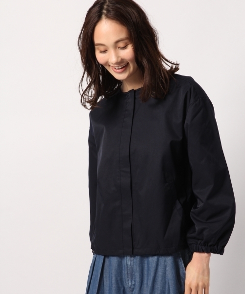GLOBAL WORK(グローバルワーク)の「ノーカラーブルゾン/780390(ブルゾン・レディース・カーキ/ネイビー/ライトピンク・LARGE/MEDIUM)」の8枚目の写真