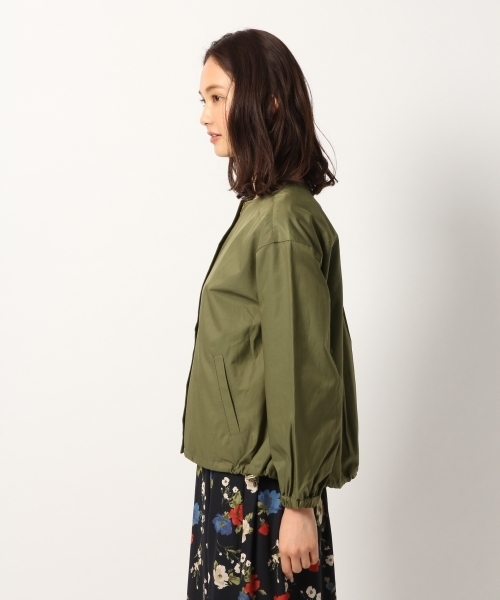 GLOBAL WORK(グローバルワーク)の「ノーカラーブルゾン/780390(ブルゾン・レディース・カーキ/ネイビー/ライトピンク・LARGE/MEDIUM)」の9枚目の写真