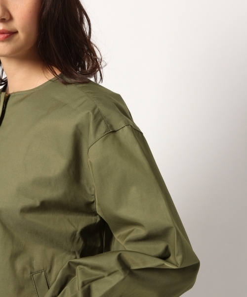 GLOBAL WORK(グローバルワーク)の「ノーカラーブルゾン/780390(ブルゾン・レディース・カーキ/ネイビー/ライトピンク・LARGE/MEDIUM)」の12枚目の写真