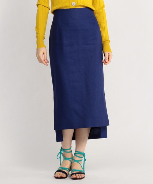 ESTNATION（エストネーション）の「【VERY 5月号 掲載商品】ESTNATION リネンタイトスカート（スカート・レディース・ピンク/イエロー/ブルー・38/36）」の8枚目の写真