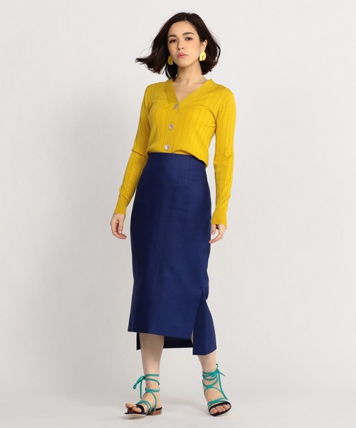 ESTNATION（エストネーション）の「【VERY 5月号 掲載商品】ESTNATION リネンタイトスカート（スカート・レディース・ピンク/イエロー/ブルー・38/36）」の5枚目の写真