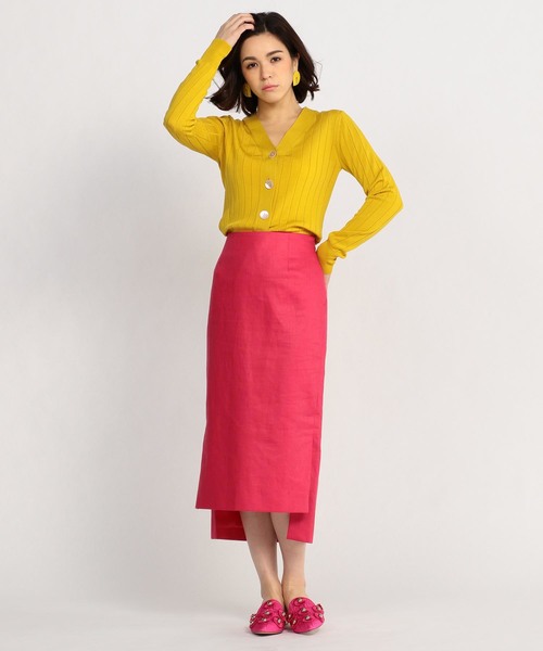 ESTNATION（エストネーション）の「【VERY 5月号 掲載商品】ESTNATION リネンタイトスカート（スカート・レディース・ピンク/イエロー/ブルー・38/36）」の18枚目の写真