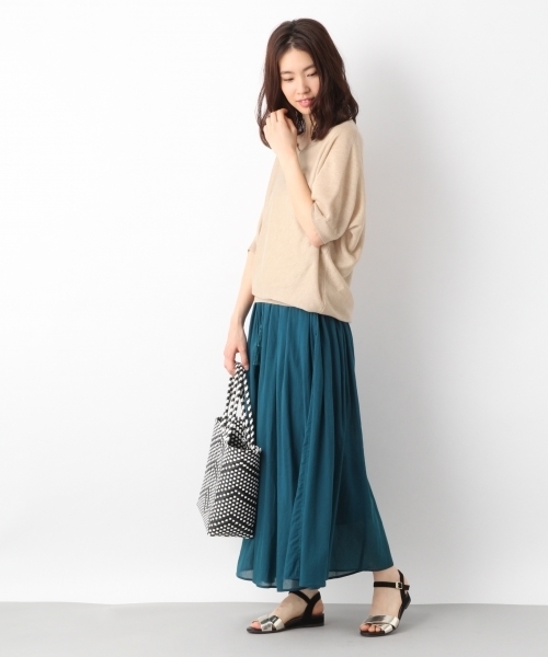 LEPSIM（レプシィム）の「14GヘンケイVプルオーバーSS　784348（ニット/セーター・レディース・ライトベージュ/ブルーグリーン/ブラウン/バーガンディー/ネイビー・FREE）」の13枚目の写真