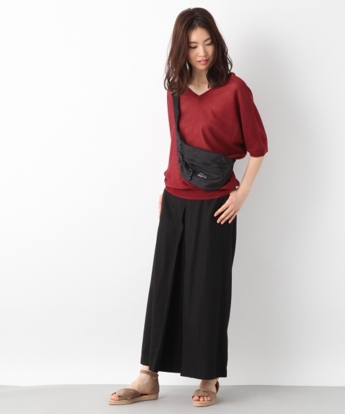 LEPSIM（レプシィム）の「14GヘンケイVプルオーバーSS　784348（ニット/セーター・レディース・ライトベージュ/ブルーグリーン/ブラウン/バーガンディー/ネイビー・FREE）」の20枚目の写真