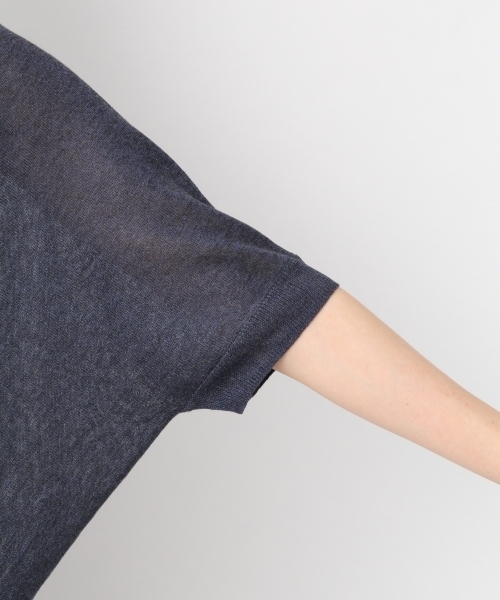 LEPSIM（レプシィム）の「14GヘンケイVプルオーバーSS　784348（ニット/セーター・レディース・ライトベージュ/ブルーグリーン/ブラウン/バーガンディー/ネイビー・FREE）」の6枚目の写真