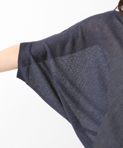 LEPSIM（レプシィム）の「14GヘンケイVプルオーバーSS　784348（ニット/セーター・レディース・ライトベージュ/ブルーグリーン/ブラウン/バーガンディー/ネイビー・FREE）」の7枚目の写真