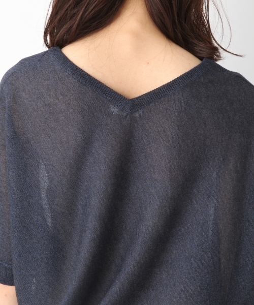 LEPSIM（レプシィム）の「14GヘンケイVプルオーバーSS　784348（ニット/セーター・レディース・ライトベージュ/ブルーグリーン/ブラウン/バーガンディー/ネイビー・FREE）」の8枚目の写真