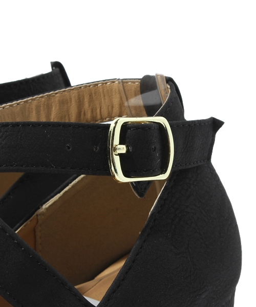 WEGO（ウィゴー）の「WEGO/クロスウェッジパンプス（パンプス・レディース・ブラック/パープル・23.5/24.5）」の8枚目の写真