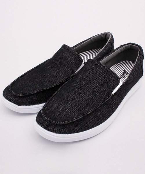 8(eight)(エイト)の「スリッポン スニーカー デニム(スニーカー・メンズ・ネイビー/グレー/ブラック系その他・25.5cm/26.5cm/25.0cm/26.0cm/27.0cm)」の2枚目の写真