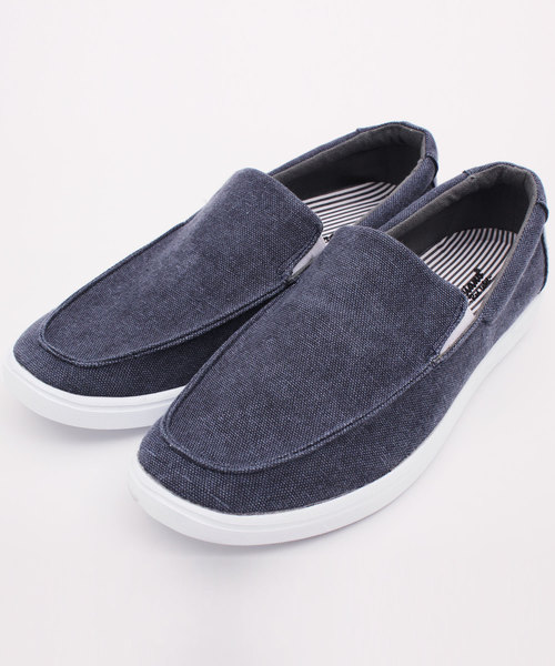 8(eight)(エイト)の「スリッポン スニーカー デニム(スニーカー・メンズ・ネイビー/グレー/ブラック系その他・25.5cm/26.5cm/25.0cm/26.0cm/27.0cm)」の3枚目の写真