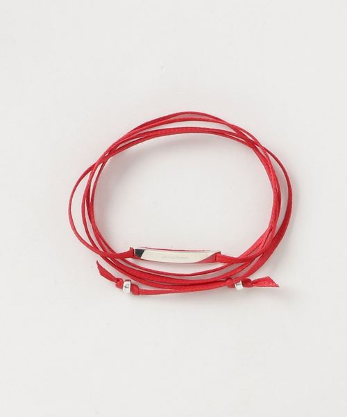 UNITED TOKYO（ユナイテッドトウキョウ）の「コットンコードシルバーブレスレット（ブレスレット・メンズ・ブラック/レッド/ホワイト・FREE）」の3枚目の写真