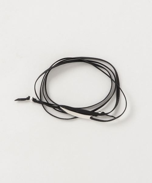 UNITED TOKYO（ユナイテッドトウキョウ）の「コットンコードシルバーブレスレット（ブレスレット・メンズ・ブラック/レッド/ホワイト・FREE）」の2枚目の写真