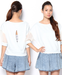 Chico | BACK開きｼｮｰﾄSWT(Tシャツ/カットソー)