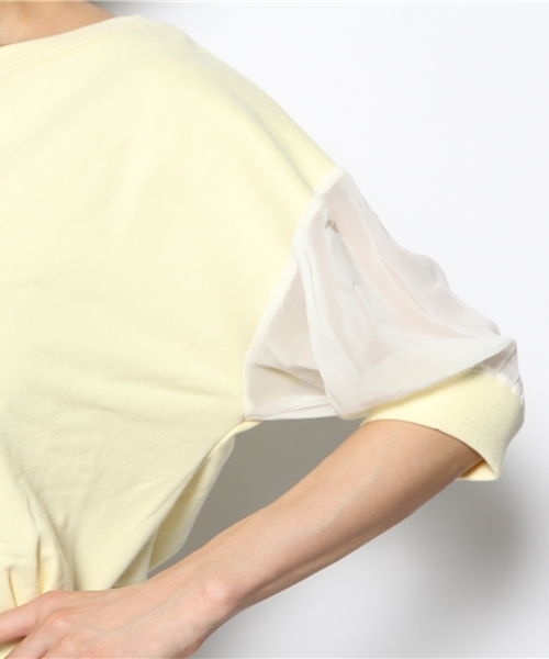 Chico（チコ）の「BACK開きｼｮｰﾄSWT（Tシャツ/カットソー・レディース・イエロー/ライトブルー/アイボリー・FREE）」の8枚目の写真