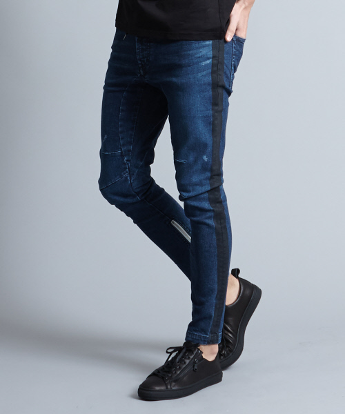 5351 POUR LES HOMMES（ゴーサンゴーイチプールオム）の「カスタムジョガースキニーデニム（デニムパンツ・メンズ・ブラック/インディゴブルー・44/46/48）」の4枚目の写真