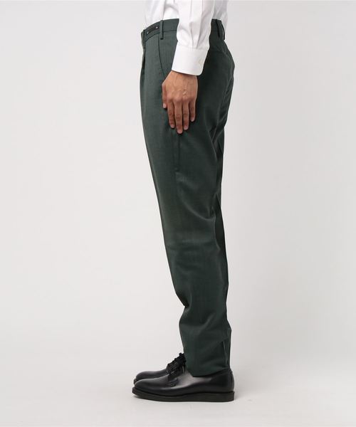 PT01（ピーティーゼロウーノ）の「PT01: トラベラーウール 1プリーツ ソリッド パンツ（スラックス・メンズ・チャコールグレー/ダークブラウン/オリーブ・44/46/48/50/42）」の4枚目の写真