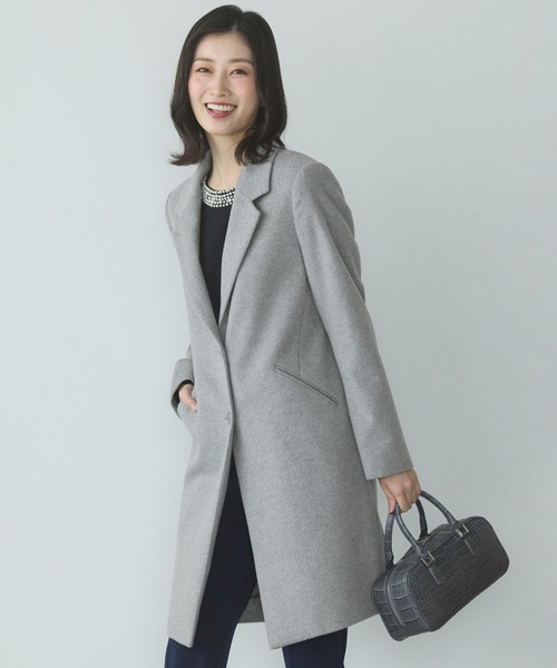 sankyo shokai(サンキョウショウカイ)の「テーラードチェスターコート(テーラードジャケット・レディース・チャコールグレー/ライトグレー/ライトブルー/ブラック/ベージュ・11号/9号/13号/15号)」の14枚目の写真