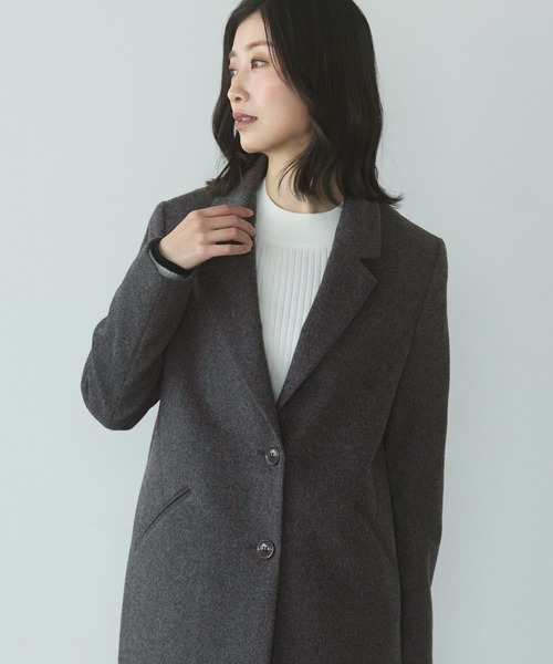 sankyo shokai(サンキョウショウカイ)の「テーラードチェスターコート(テーラードジャケット・レディース・チャコールグレー/ライトグレー/ライトブルー/ブラック/ベージュ・11号/9号/13号/15号)」の16枚目の写真