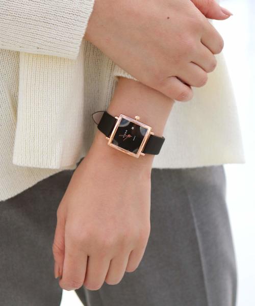 florist（フローリスト）の「【VISER】シンプルレトロカラースクエアウォッチ（アナログ腕時計・レディース・ホワイト/ブラック/パープル/ネイビー/ブラウン・FREE）」の3枚目の写真