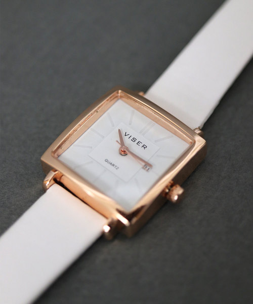 florist（フローリスト）の「【VISER】シンプルレトロカラースクエアウォッチ（アナログ腕時計・レディース・ホワイト/ブラック/パープル/ネイビー/ブラウン・FREE）」の6枚目の写真