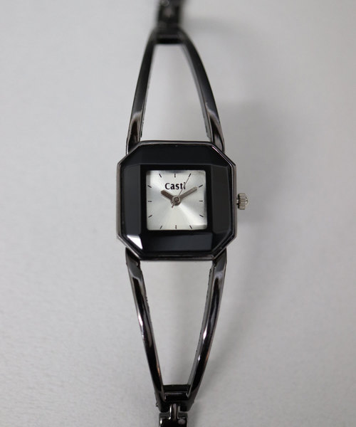 FL import collection(エフエルインポートコレクション)の「【casti】アーバンスクエアレディースウォッチ(アナログ腕時計・レディース・ブラック系その他2/ブラック系その他3/シルバー系その他2/ゴールド系その他3/シルバー系その他3/ゴールド系その他2・FREE)」の3枚目の写真