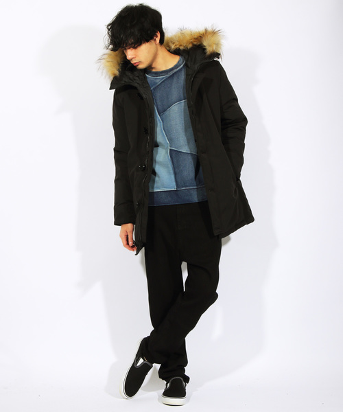 ８(eight)（エイト）の「モッズコート 中綿 ファー付き（モッズコート・メンズ・ブラック/オリーブ/ワイン・MEDIUM/LARGE/X-LARGE）」の4枚目の写真