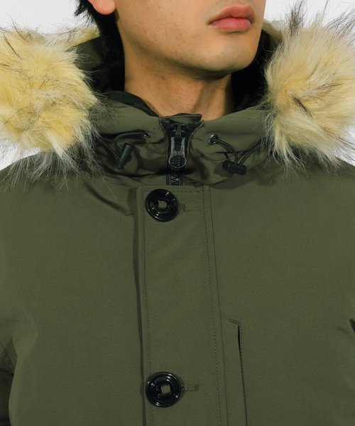 ８(eight)（エイト）の「モッズコート 中綿 ファー付き（モッズコート・メンズ・ブラック/オリーブ/ワイン・MEDIUM/LARGE/X-LARGE）」の14枚目の写真