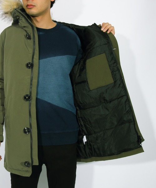 ８(eight)（エイト）の「モッズコート 中綿 ファー付き（モッズコート・メンズ・ブラック/オリーブ/ワイン・MEDIUM/LARGE/X-LARGE）」の22枚目の写真