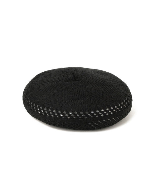 Ray BEAMS（レイビームス）の「Ray BEAMS / 透かし編 ニット ベレー帽（ハンチング/ベレー帽・レディース・ブラック/オリーブ/ナチュラル・ONE SIZE）」の5枚目の写真