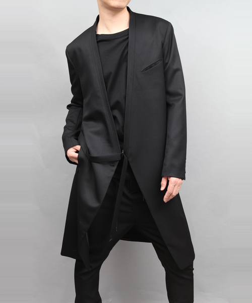 ato（アトウ）の「WOOL TWILL TYROCKEN COAT（ノーカラージャケット