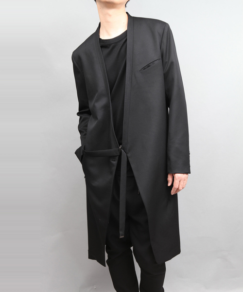 ato（アトウ）の「WOOL TWILL TYROCKEN COAT（ノーカラージャケット