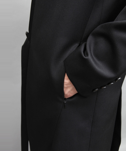 ato（アトウ）の「WOOL TWILL TYROCKEN COAT（ノーカラージャケット