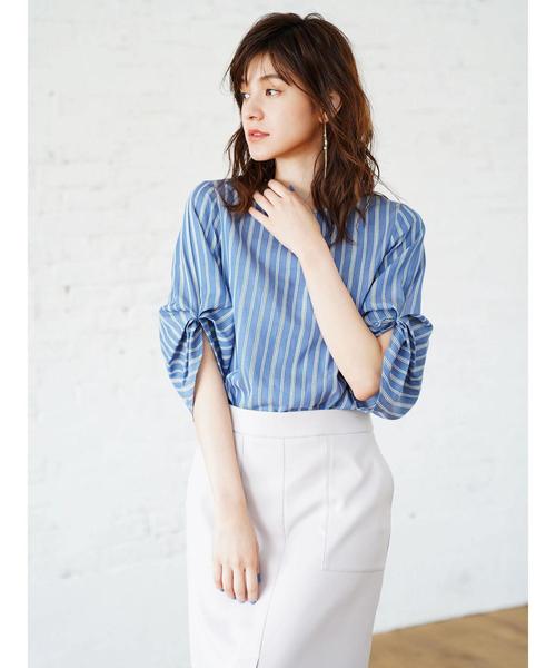 YECCA VECCA（イェッカヴェッカ）の「P.袖タックデザインブラウス（シャツ/ブラウス・レディース・ホワイト系その他5/ブルー系その他6・FREE）」の9枚目の写真