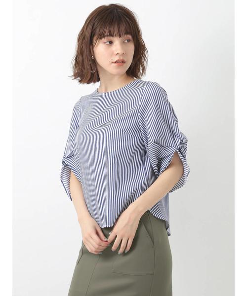 YECCA VECCA（イェッカヴェッカ）の「P.袖タックデザインブラウス（シャツ/ブラウス・レディース・ホワイト系その他5/ブルー系その他6・FREE）」の7枚目の写真