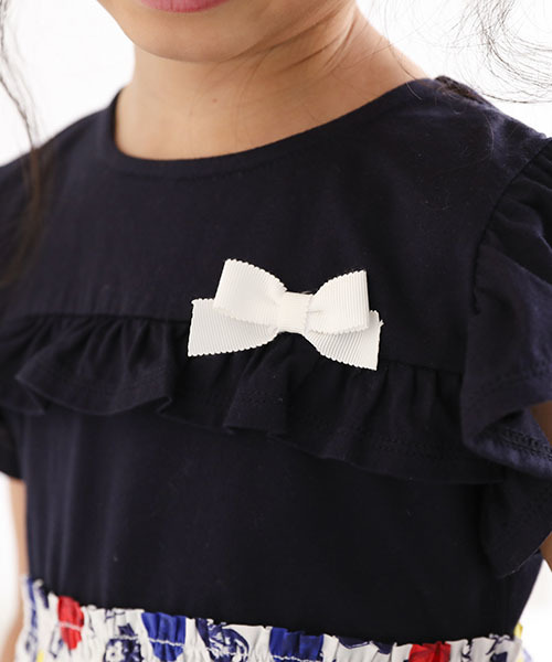 BeBe（ベベ）の「BeBe/天竺フルーツレインボープリントワンピース（ワンピース・キッズ・ネイビー・120/90/140/150/100/110/130）」の9枚目の写真