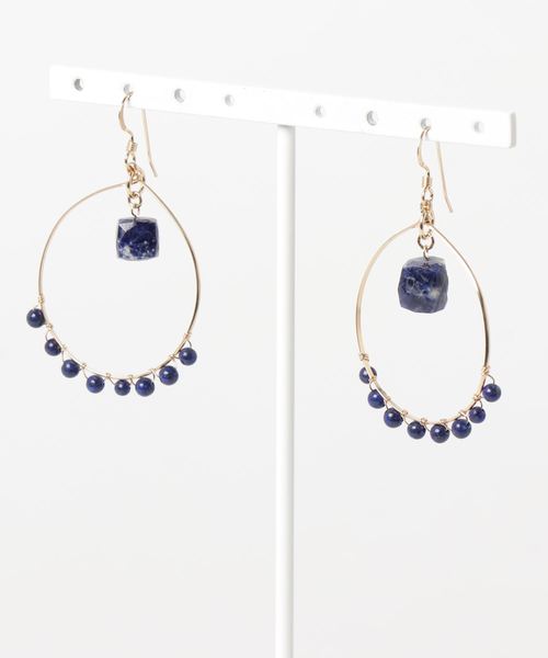 tone(トーン)の「【Milimili】14kgfツブツブピアス(ピアス(両耳用)・レディース・ネイビー/ターコイズブルー/ブルー系その他/パープル・FREE)」の1枚目の写真