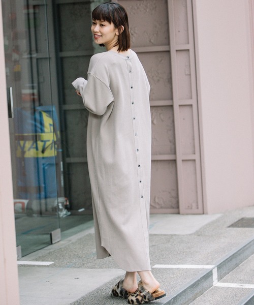 Munich（ミューニック）の「ストレッチワッフル ロングワンピース