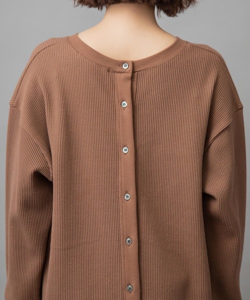 Munich（ミューニック）の「ストレッチワッフル　ロングワンピース（ワンピース・レディース・ブラック/ベージュ/パープル/ブラウン/マスタード・FREE）」の20枚目の写真