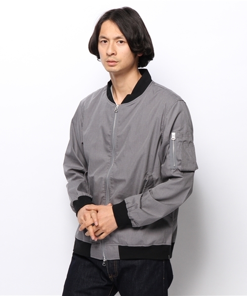 WHO'S WHO gallery（フーズフーギャラリー）の「【WEB限定価格】MA-1ポケットTCブルゾン（ブルゾン・メンズ・グレー/ネイビー/ベージュ/アイボリー・MEDIUM/LARGE）」の16枚目の写真